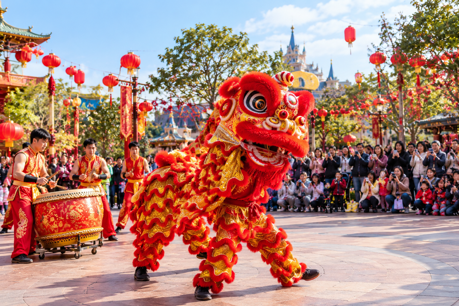 chinese new year hong kong disneyland